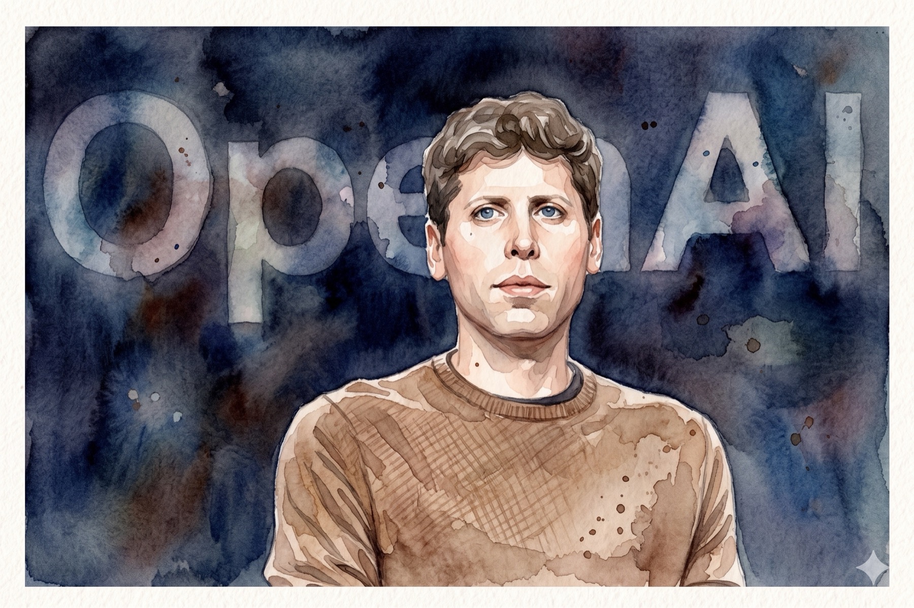 Sam Altman — editorial illustration